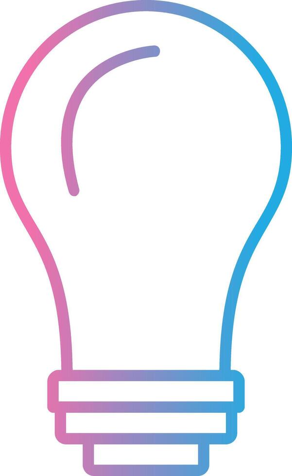 Light Bulb Line Gradient Icon Design vector