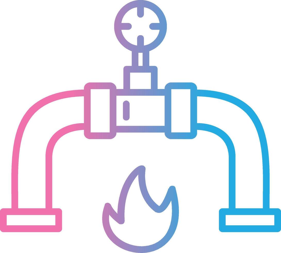 Gas PipeLine Gradient Multi Circle Line Gradient Icon Design vector