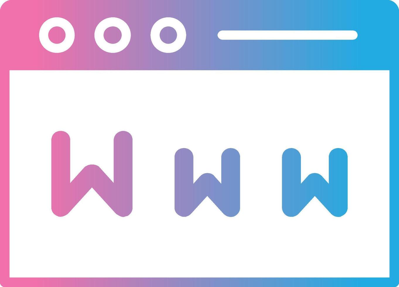Www Glyph Gradient Icon Design vector