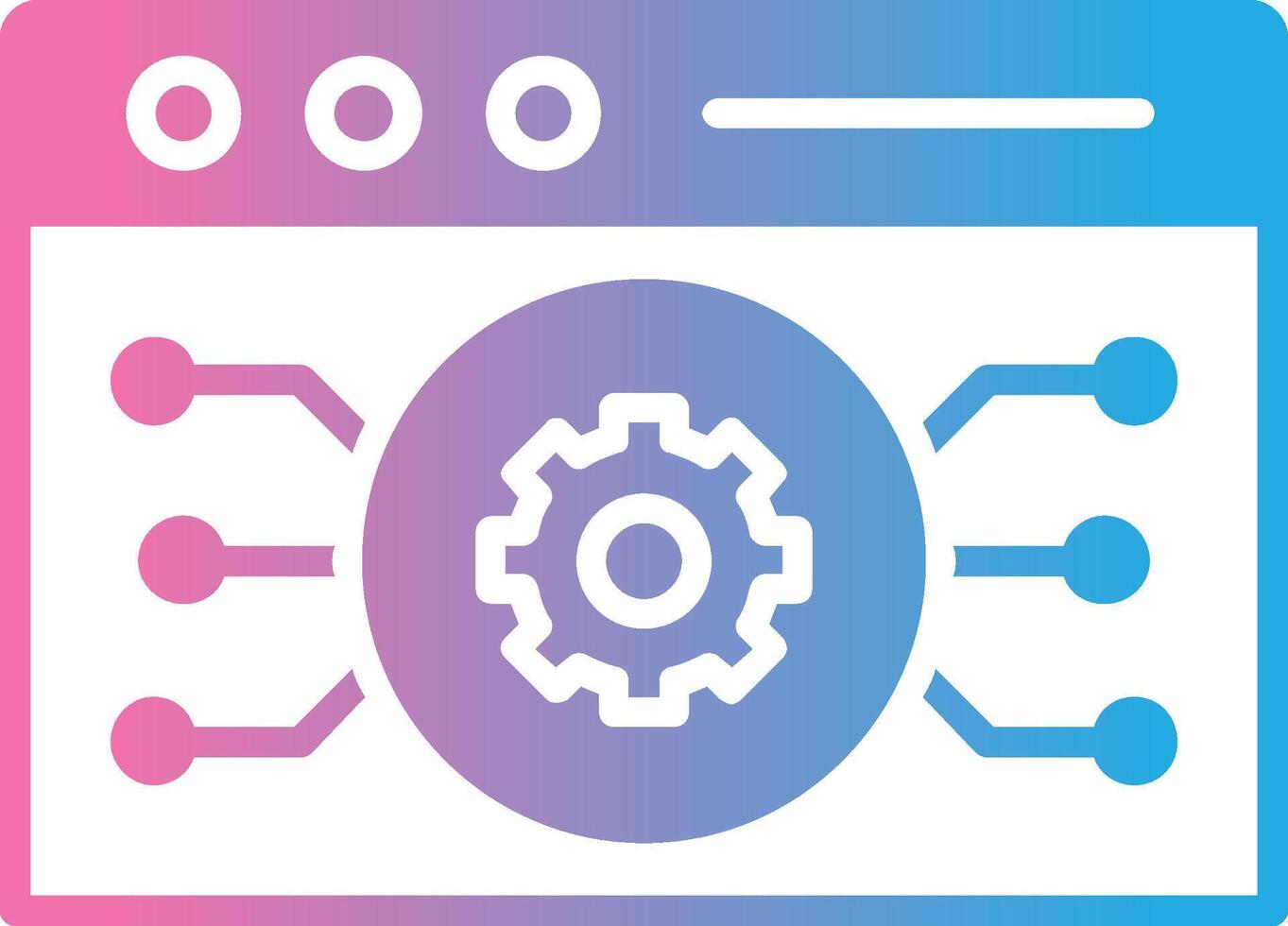 Website Algorithm Glyph Gradient Icon Design vector