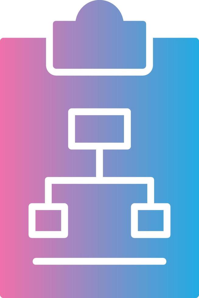 Work Flow Glyph Gradient Icon Design vector