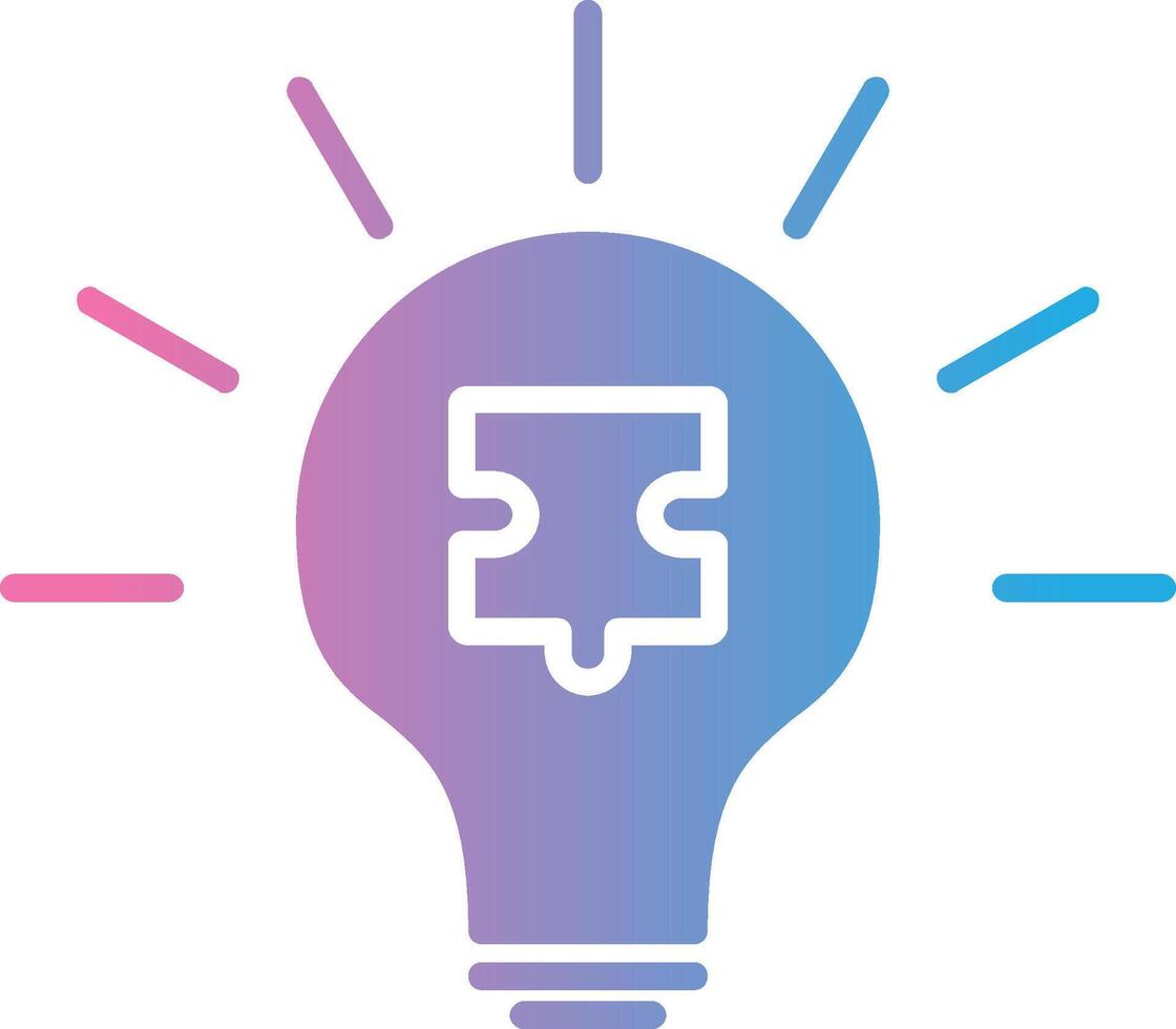 Solution Glyph Gradient Icon Design vector