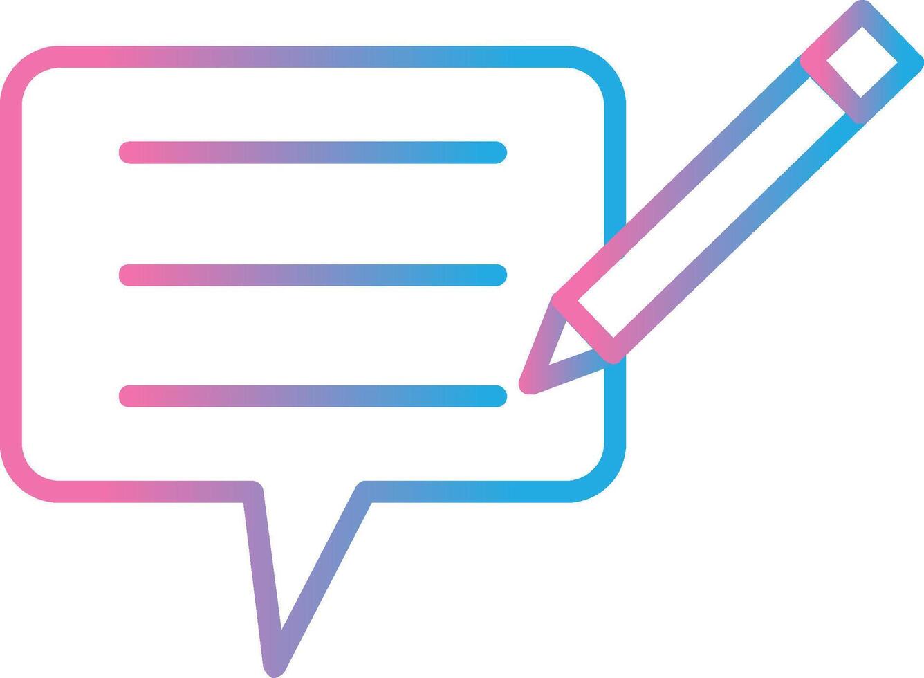 Blog Line Gradient Icon Design vector