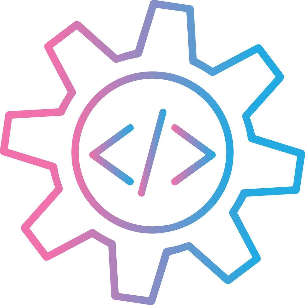 Configuration Line Gradient Icon Design vector