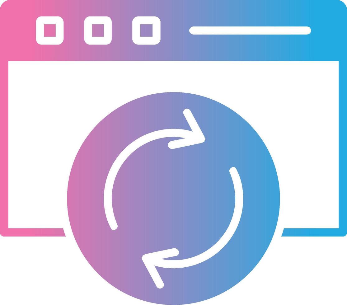 Page Loading Glyph Gradient Icon Design vector