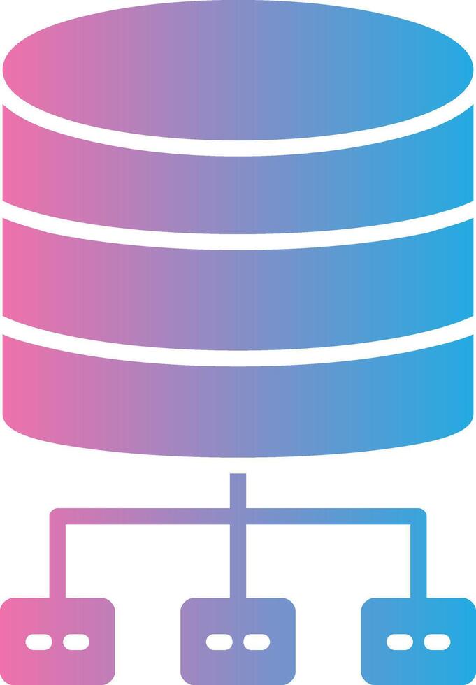 Database Architecture Glyph Gradient Icon Design vector