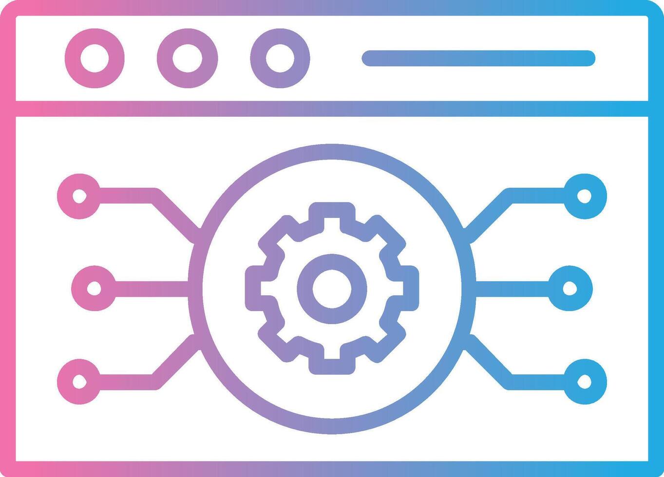 Website Algorithm Line Gradient Icon Design vector