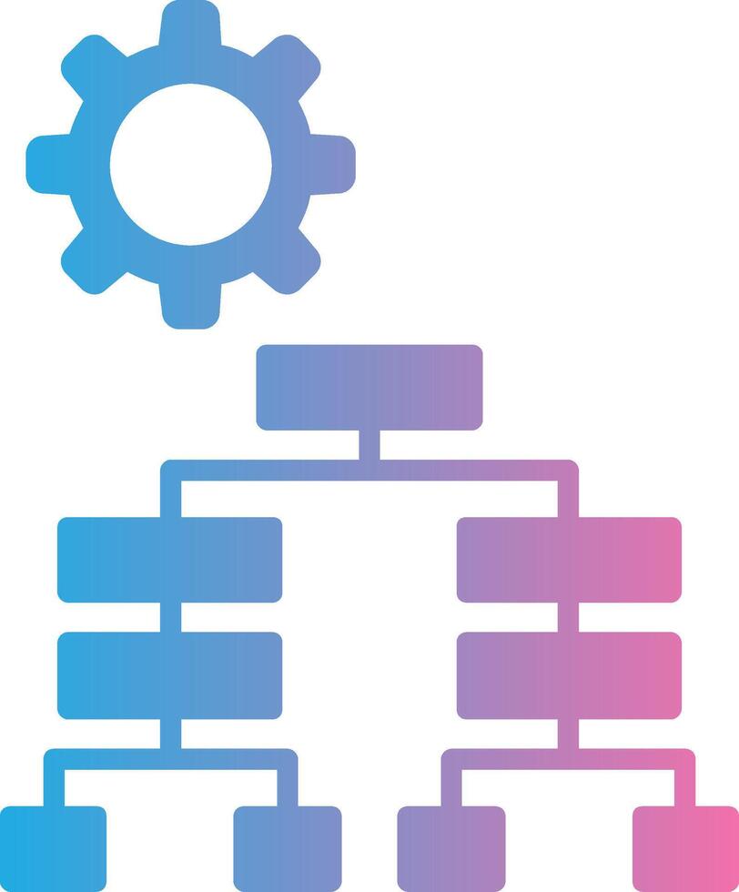 Hierarchy Glyph Gradient Icon Design vector