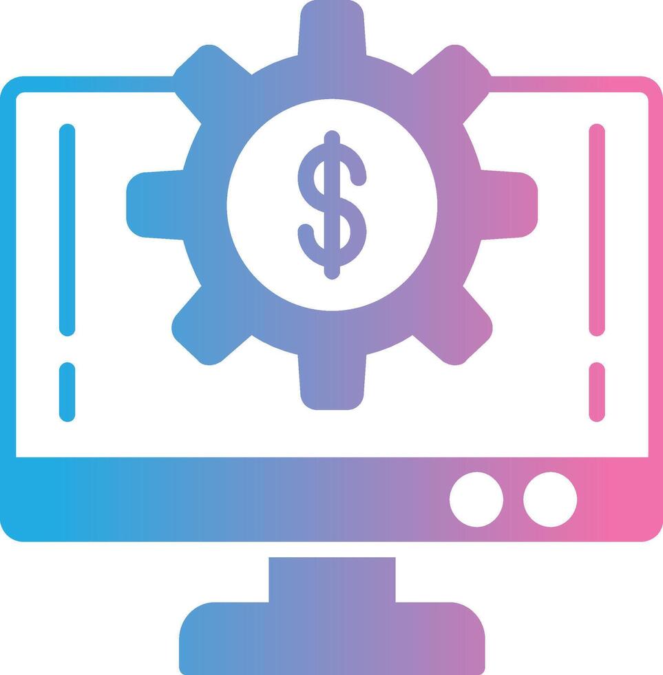 Money System Glyph Gradient Icon Design vector