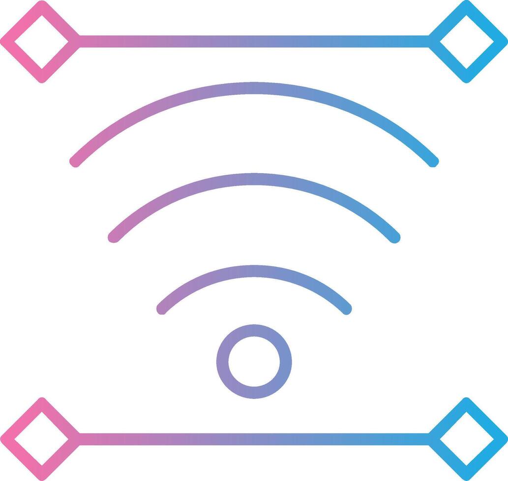 Wireless Line Gradient Icon Design vector