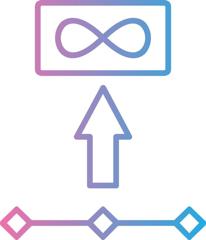 Unlimited Storage Line Gradient Icon Design vector