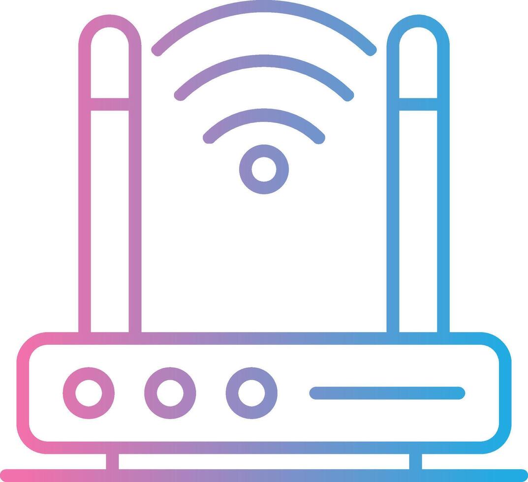 Wireless Modem Line Gradient Icon Design vector