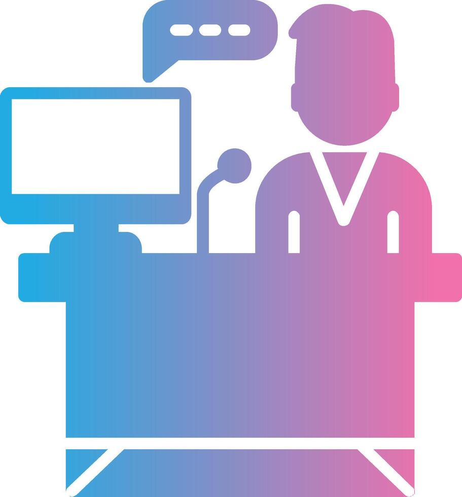 Hard Work System Glyph Gradient Icon Design vector