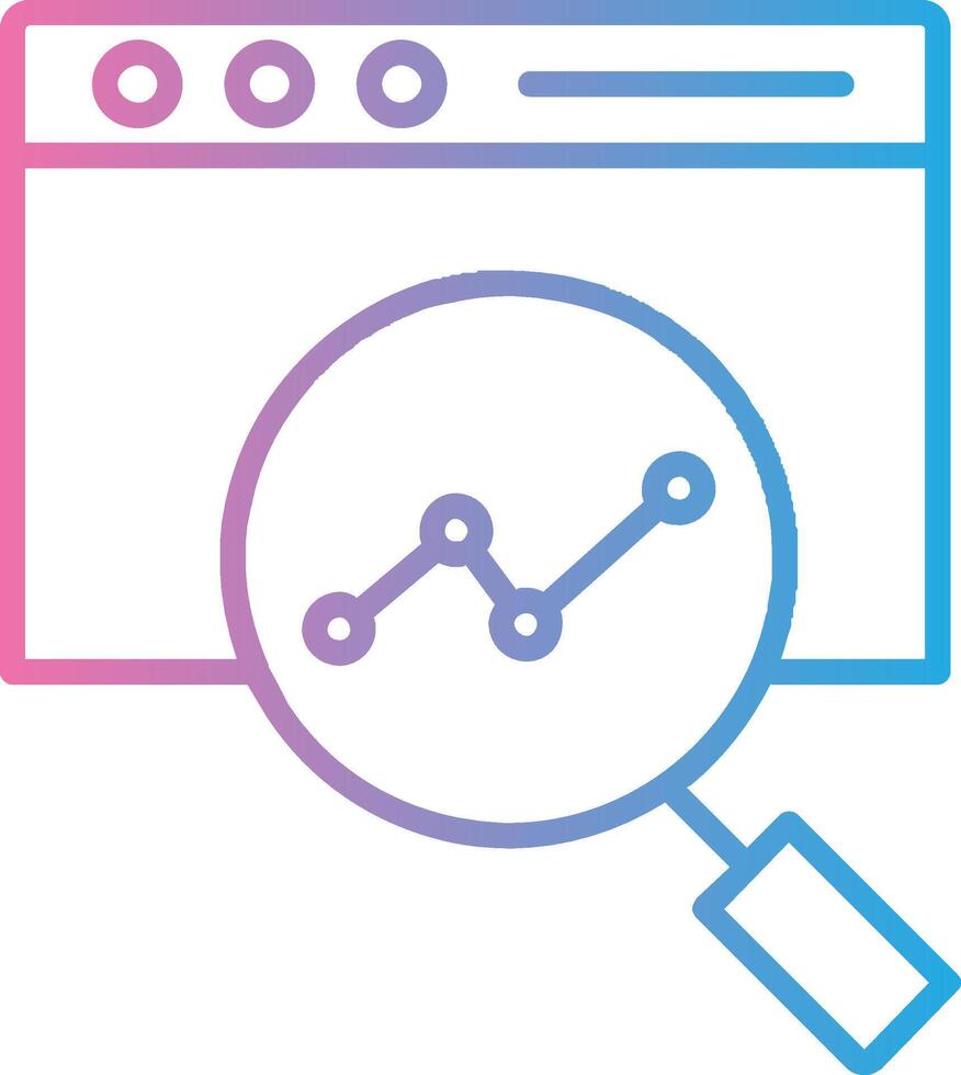 Web Monitoring Line Gradient Icon Design vector