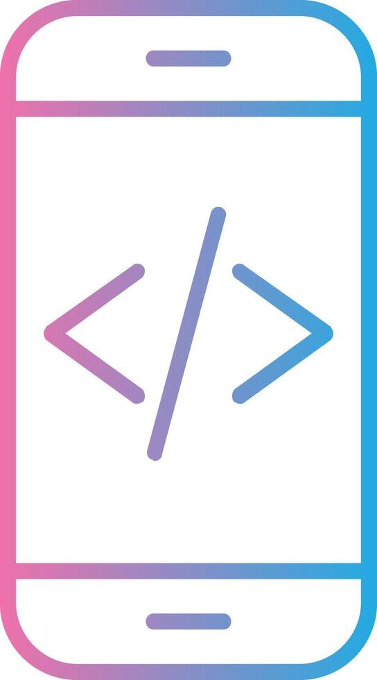 App Development Line Gradient Icon Design vector