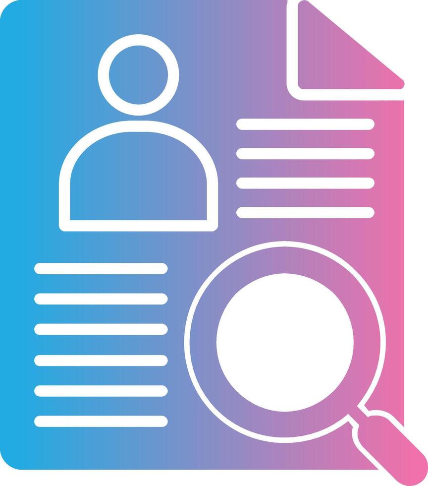 Worker Search Glyph Gradient Icon Design vector