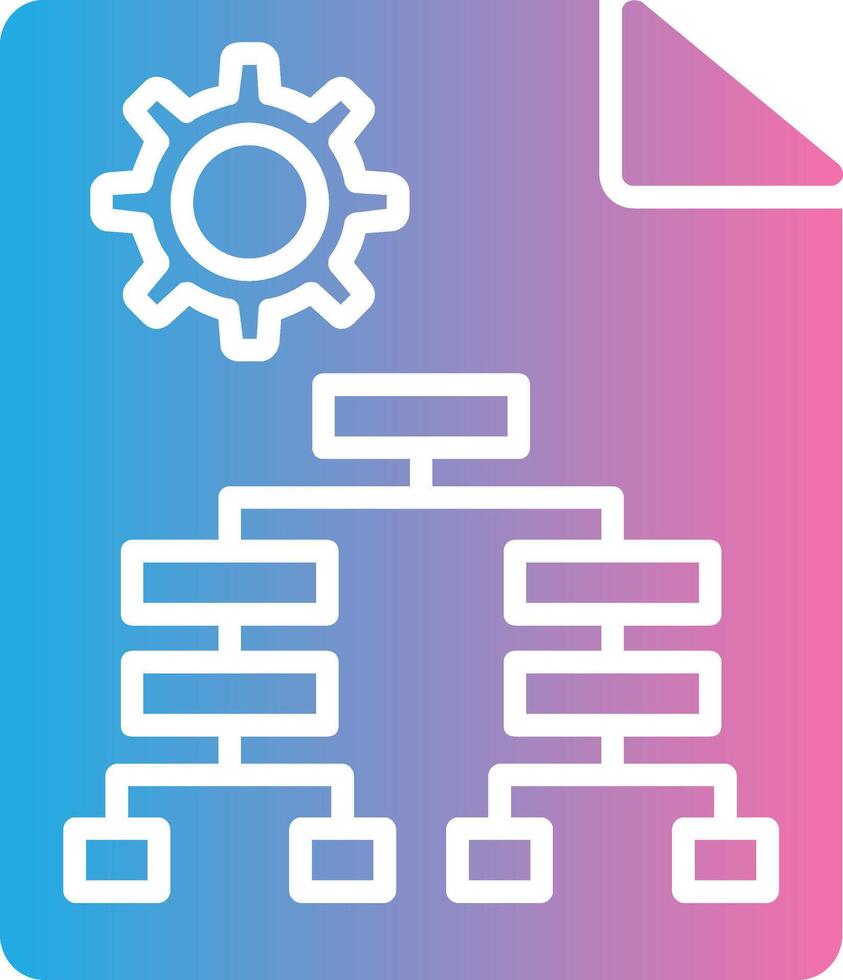 Business Hierarchy Glyph Gradient Icon Design vector