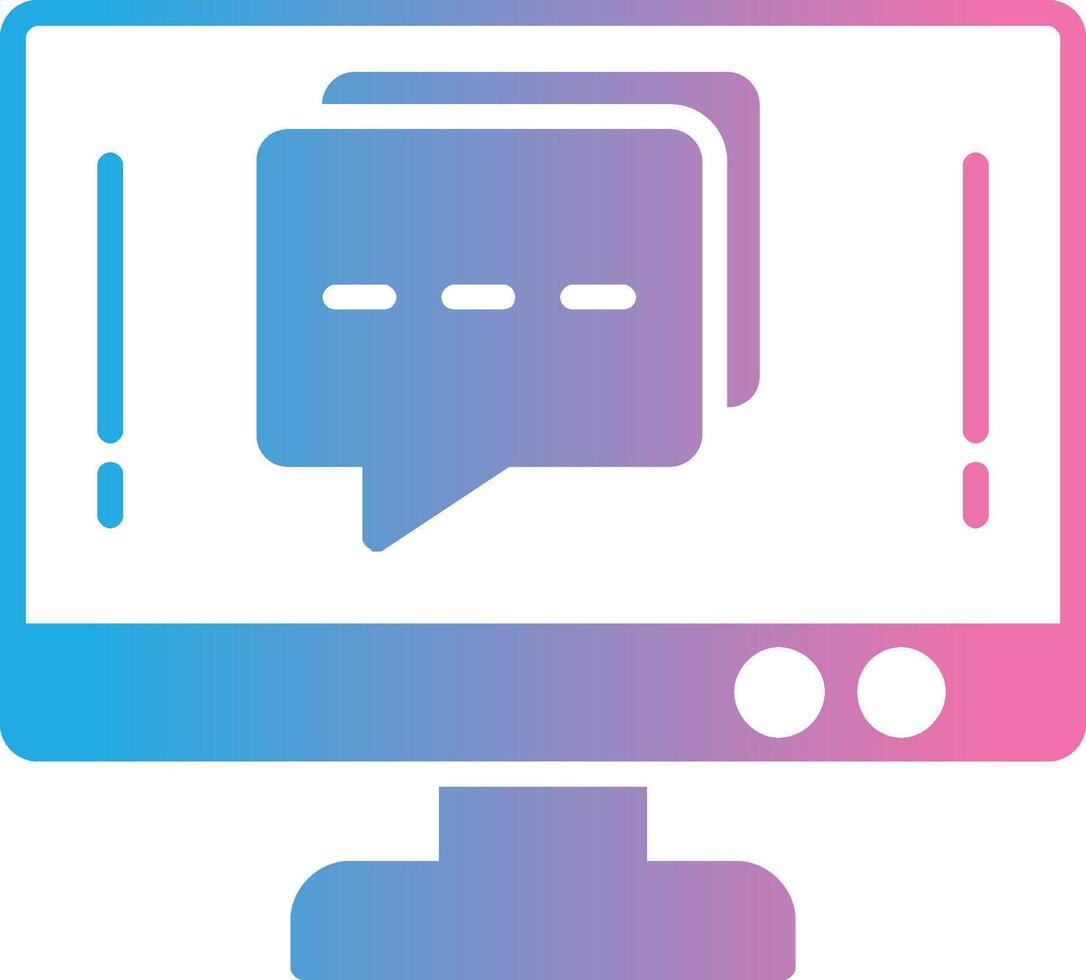 Info Chat Glyph Gradient Icon Design vector