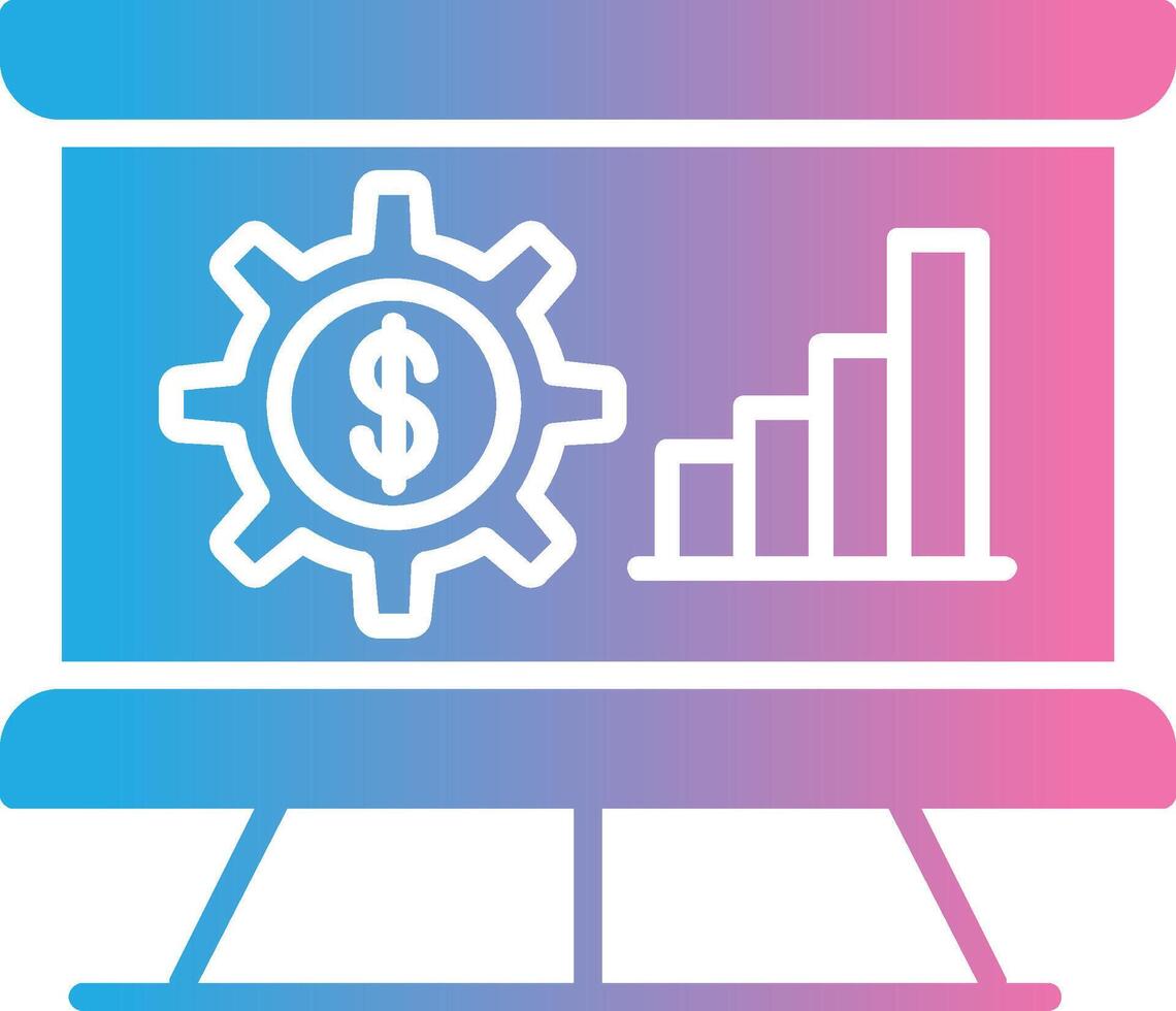 Money Analytics Glyph Gradient Icon Design vector