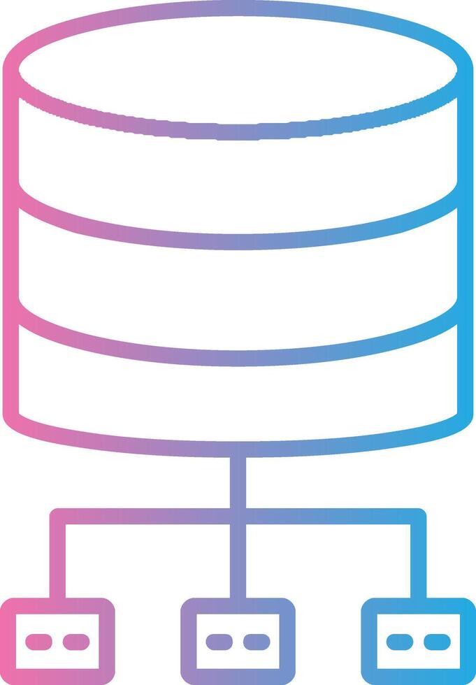 Database Architecture Line Gradient Icon Design vector