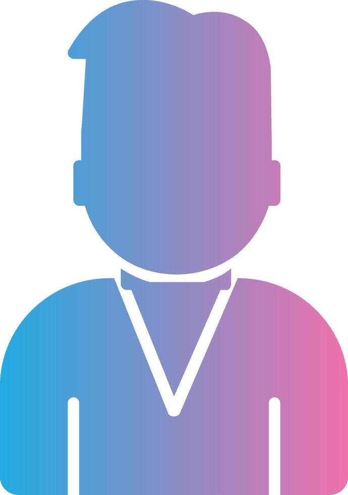 Person Avatar Glyph Gradient Icon Design vector