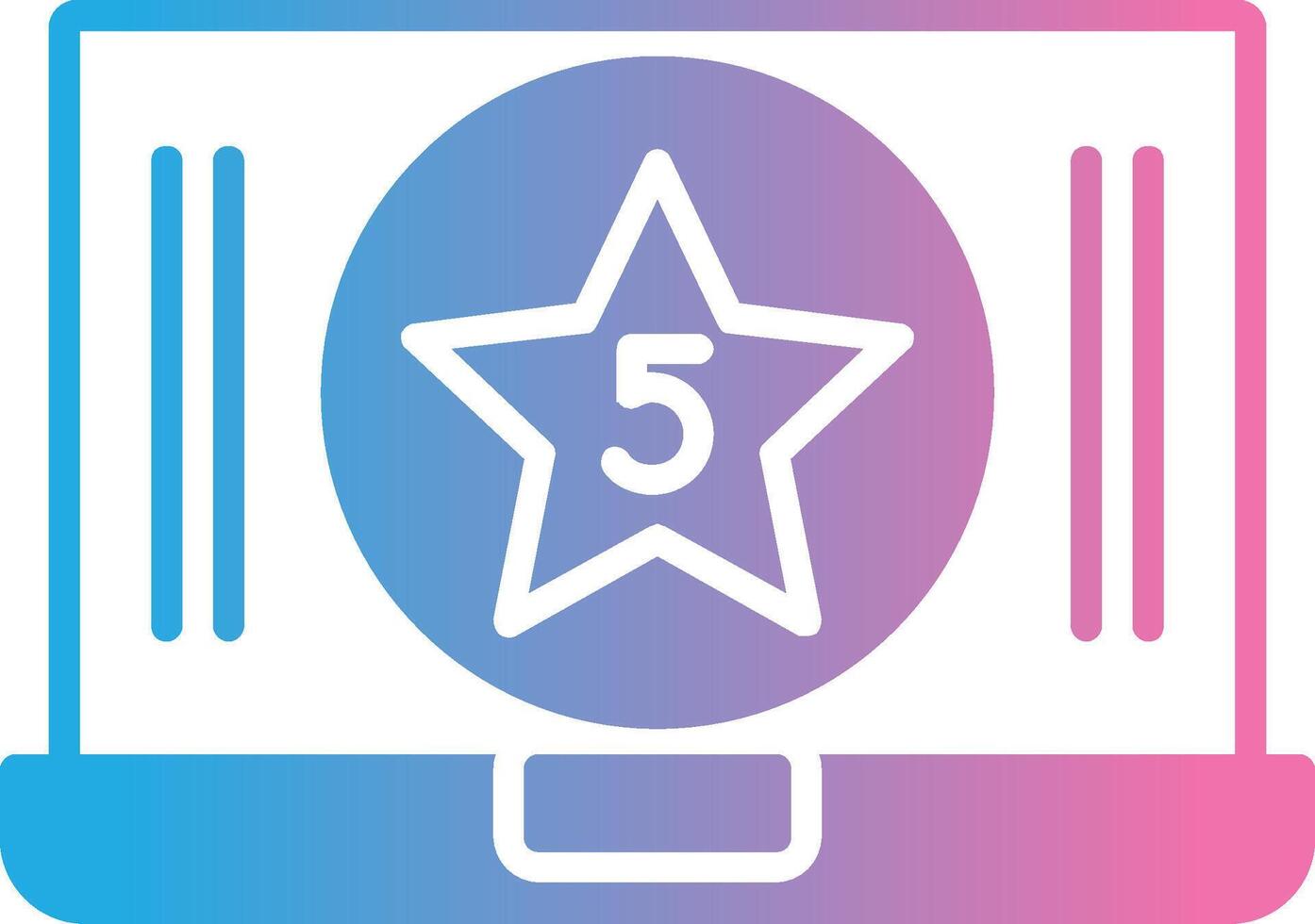 Five Star Content Glyph Gradient Icon Design vector