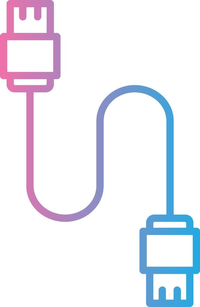 Database Cable Line Gradient Icon Design vector