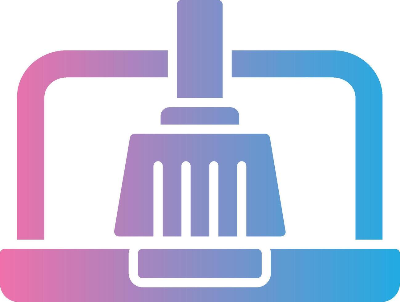 System Cleaner Glyph Gradient Icon Design vector