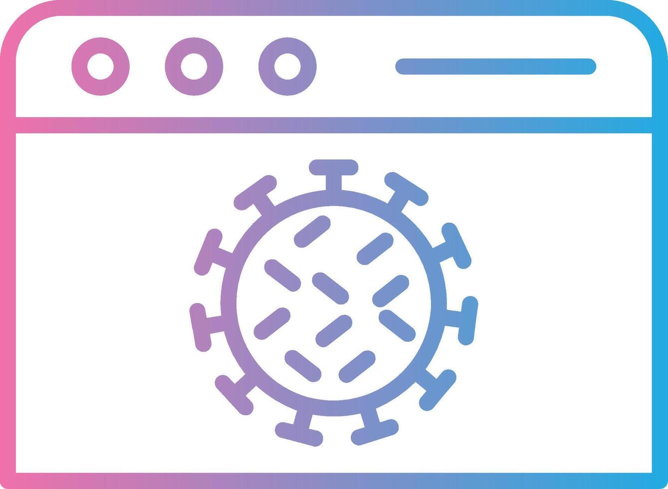 Web Page Infection Line Gradient Icon Design vector