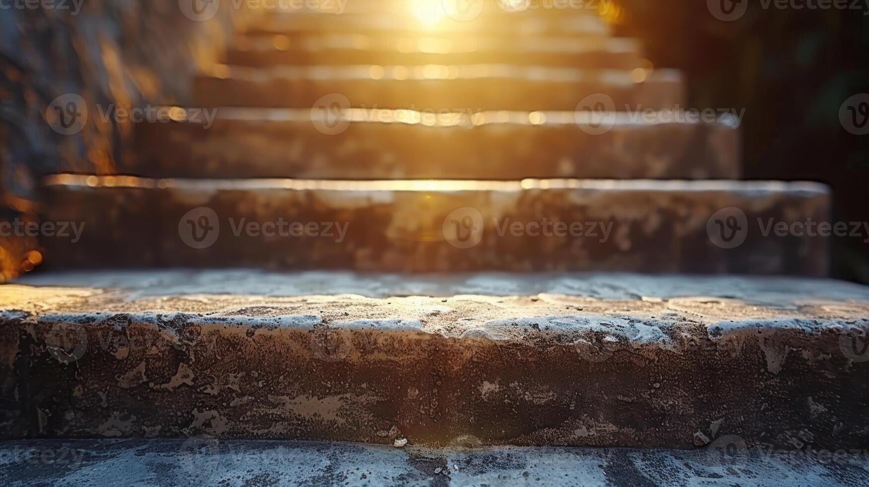 luz de sol ilumina al aire libre escalera foto