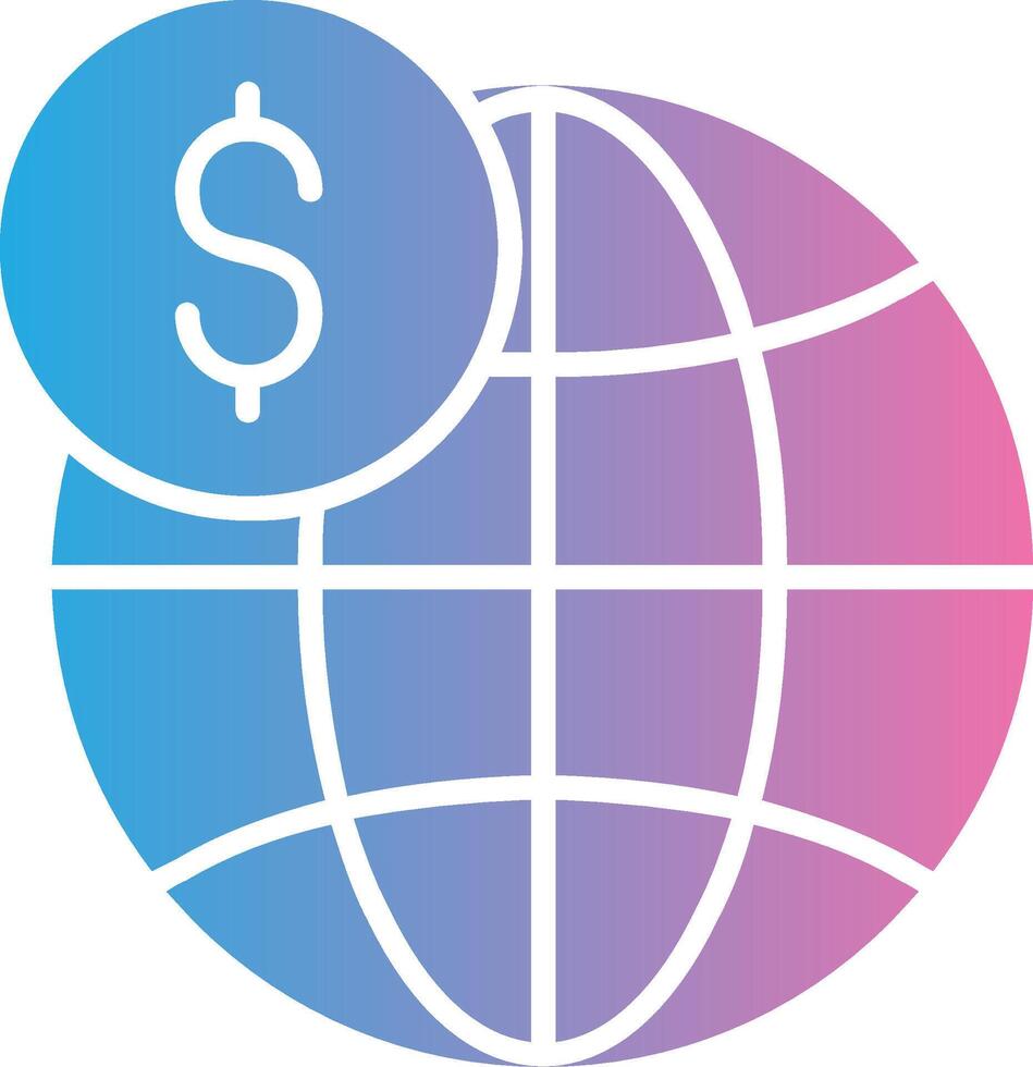 Global Business Glyph Gradient Icon Design vector