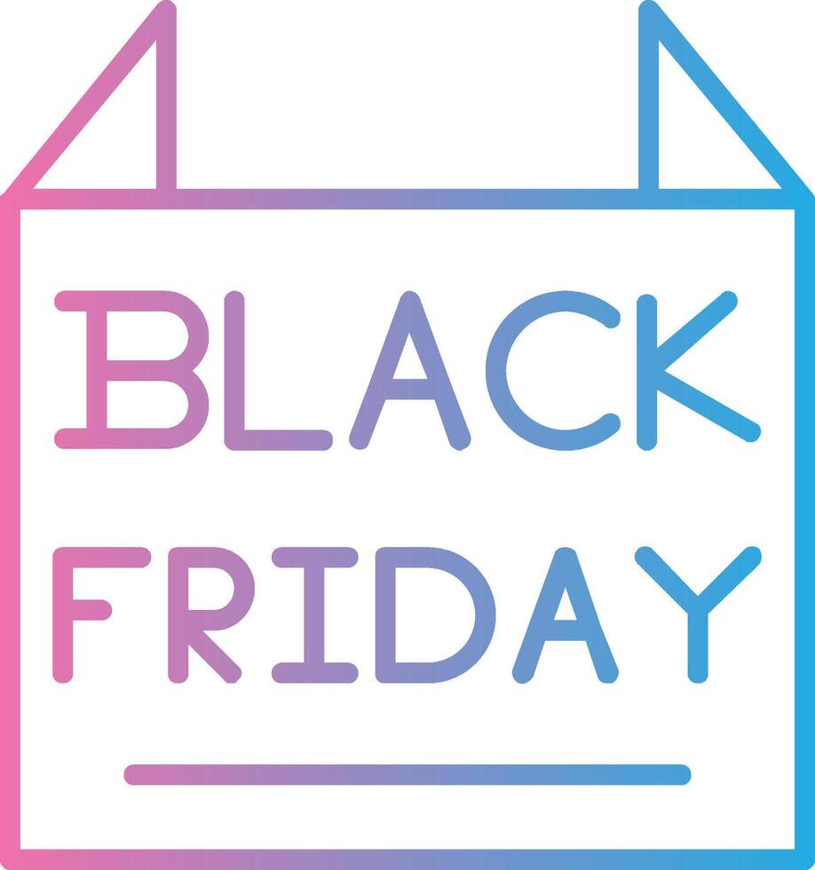 Bless Friday Line Gradient Icon Design vector