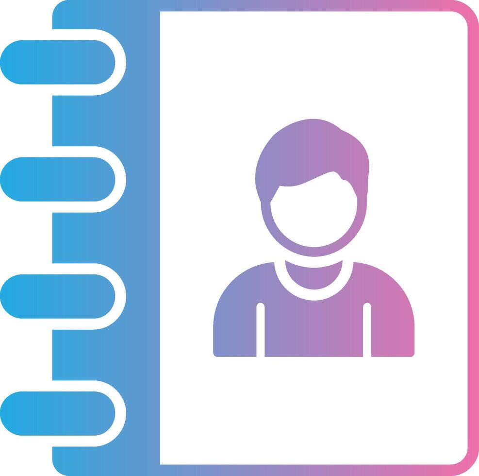 Authorship Glyph Gradient Icon Design vector