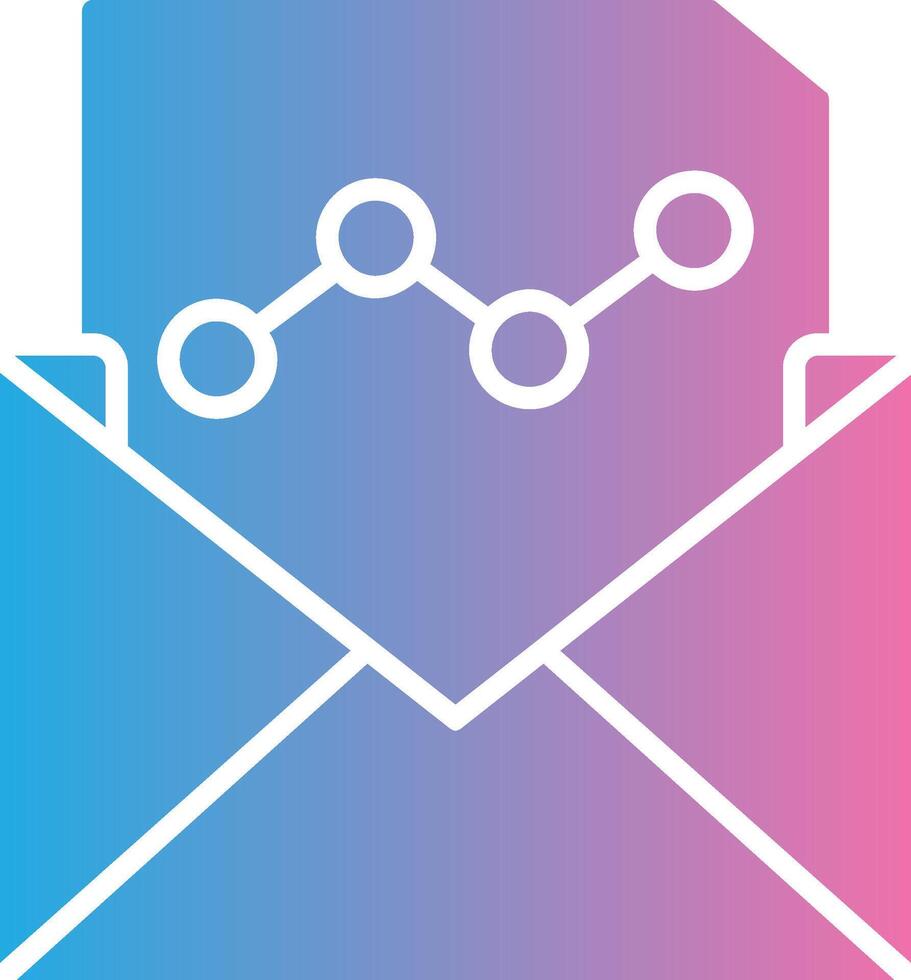 Email Marketing Glyph Gradient Icon Design vector