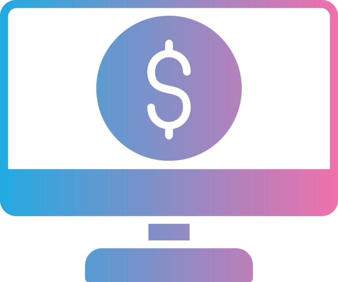 Finance Glyph Gradient Icon Design vector