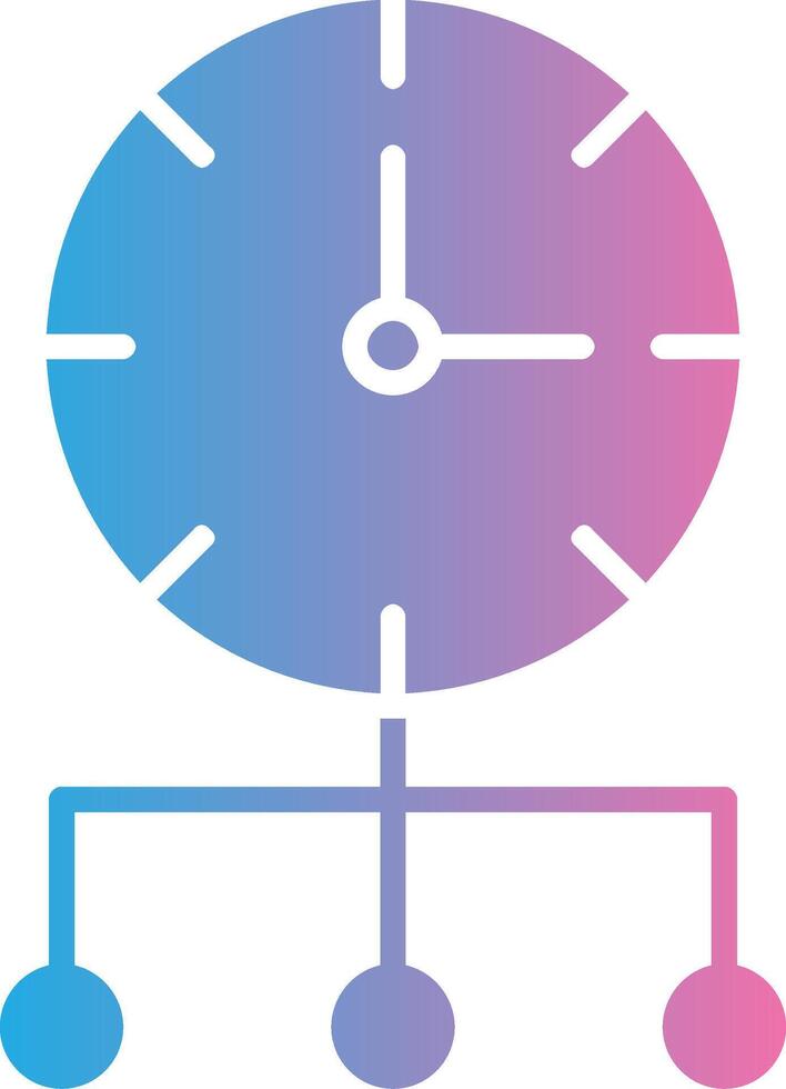 hora mejoramiento glifo degradado icono diseño vector