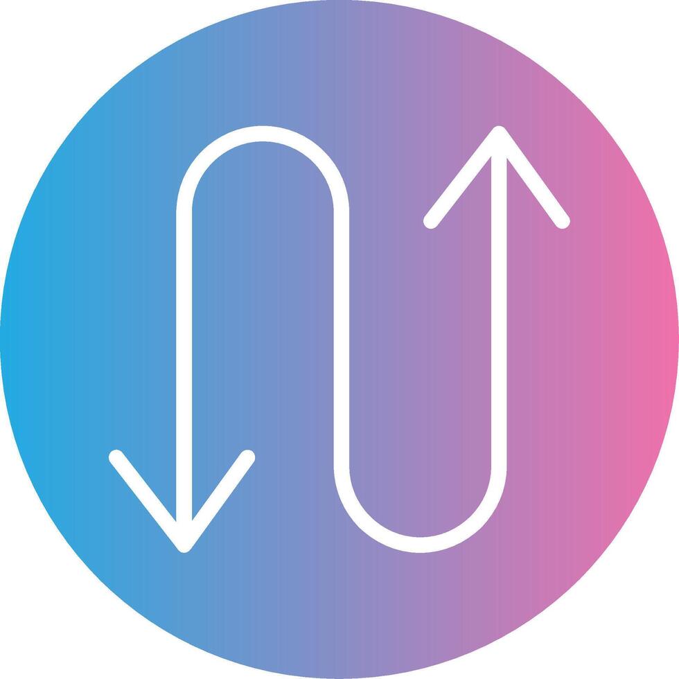 Zigzag Glyph Gradient Icon Design vector