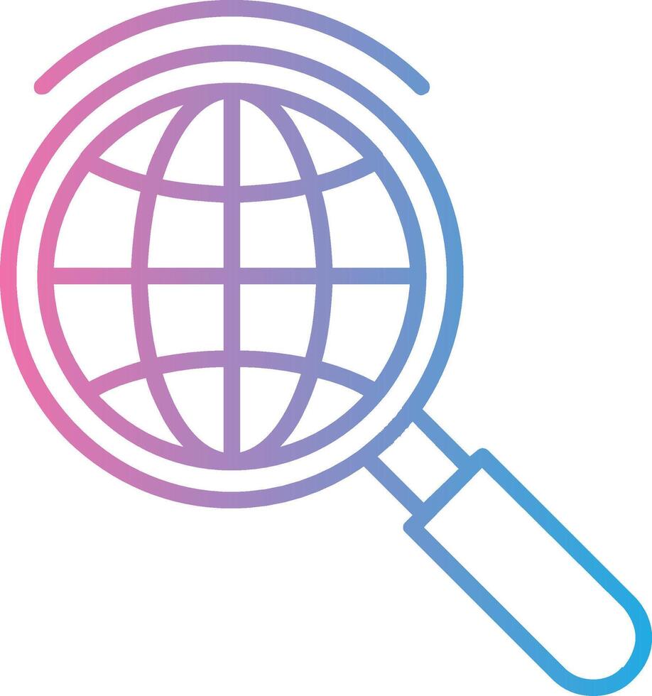 Global Search Line Gradient Icon Design vector
