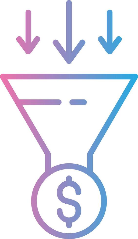 Conversion Optimization Line Gradient Icon Design vector