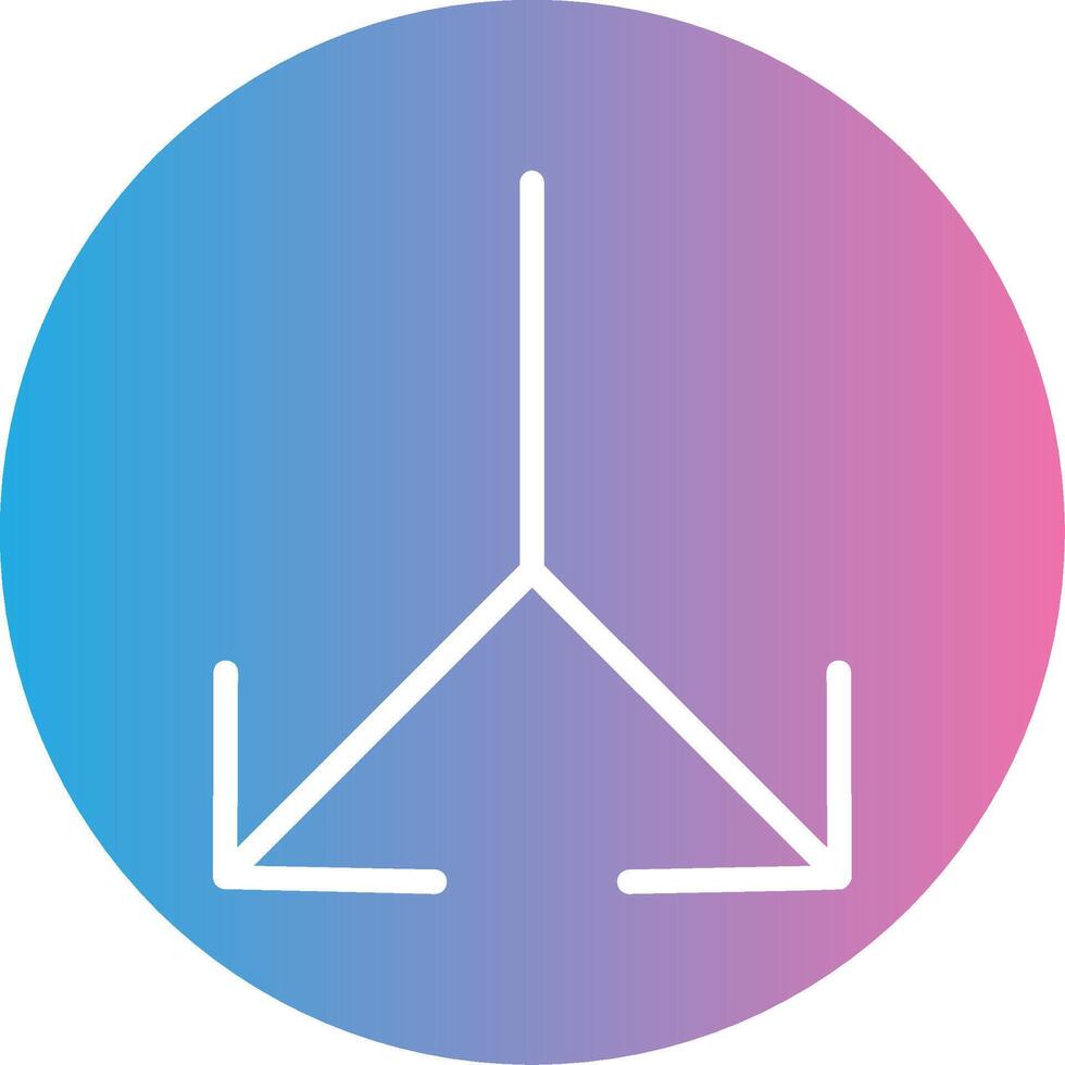 Split Glyph Gradient Icon Design vector
