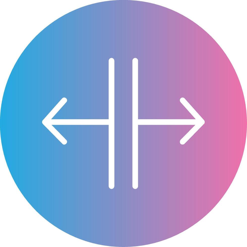 SPLIT Glyph Gradient Icon Design vector