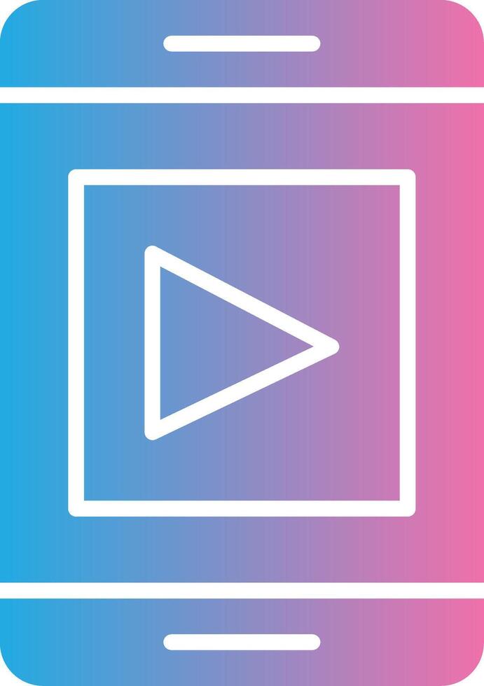 Mobile App Glyph Gradient Icon Design vector