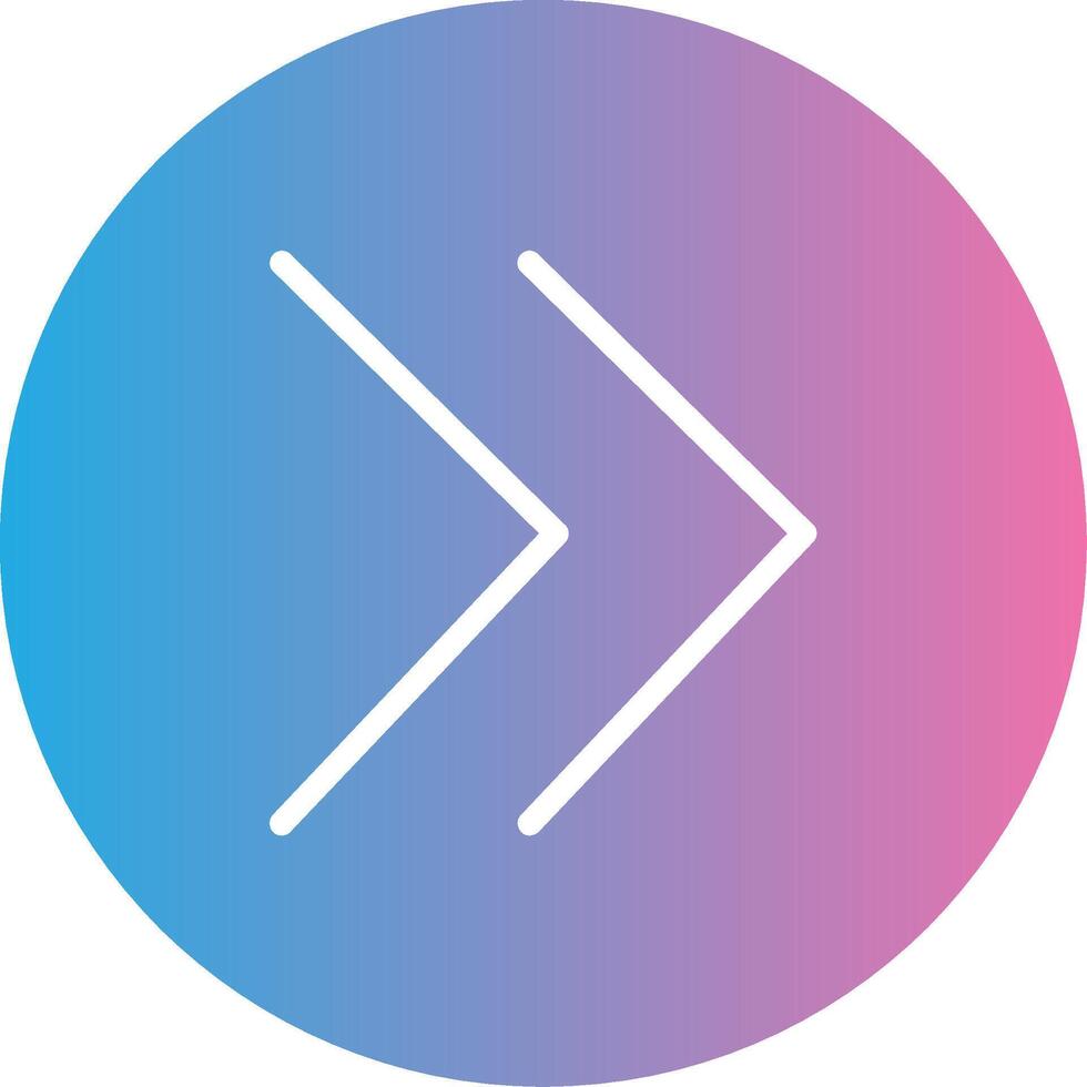 Chevron Glyph Gradient Icon Design vector