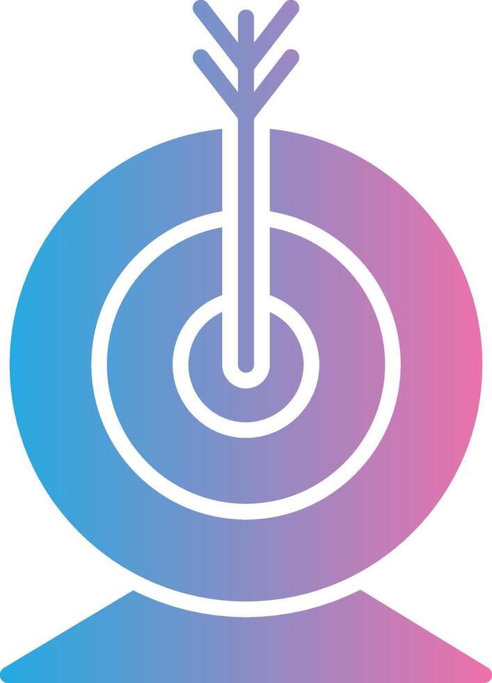 Targeting Glyph Gradient Icon Design vector