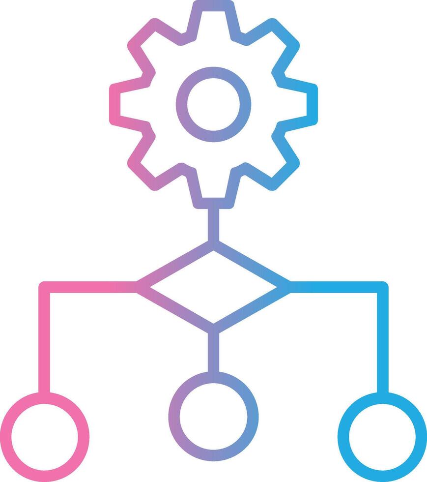Algorithm Line Gradient Icon Design vector