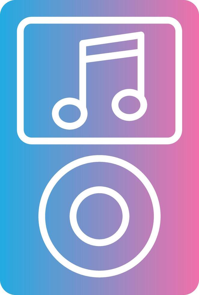 Music Player Glyph Gradient Icon Design vector