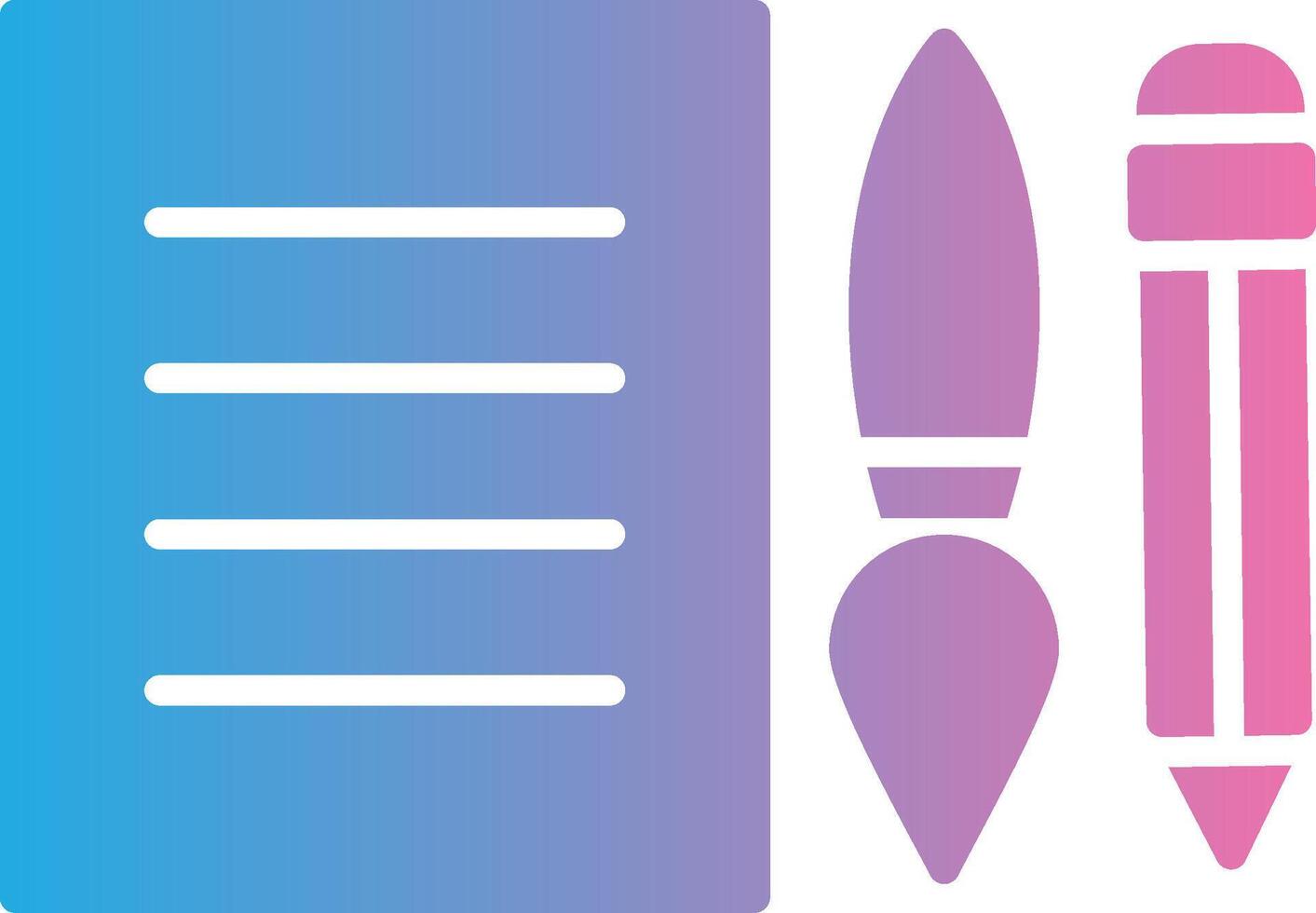 Edit Tools Glyph Gradient Icon Design vector
