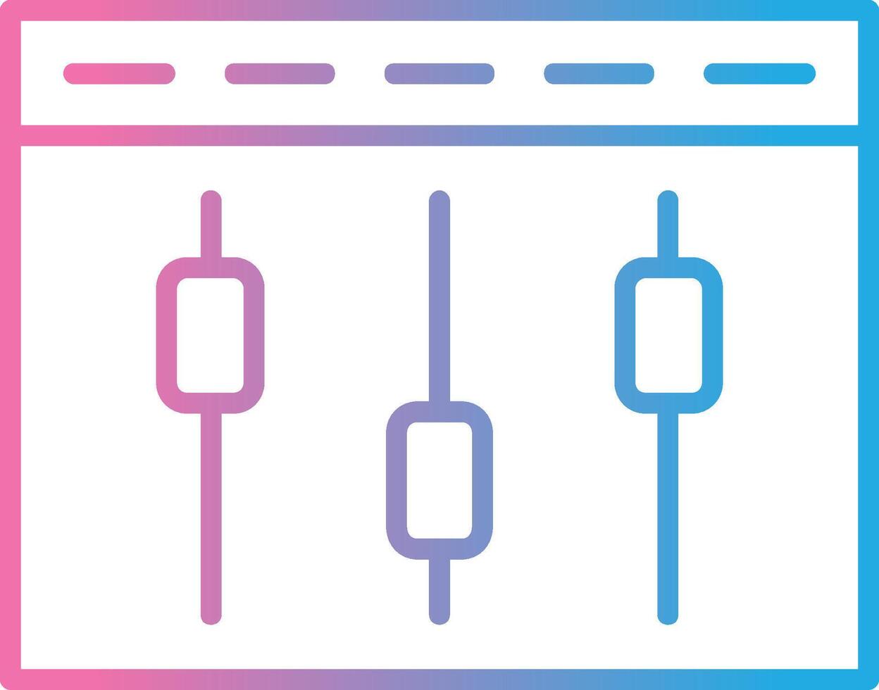 Compaign Tweaking Line Gradient Icon Design vector