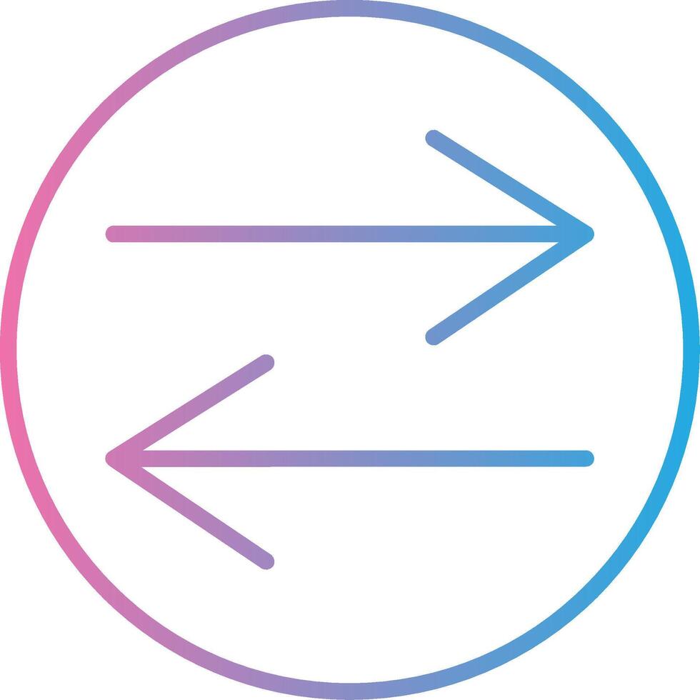 Swap Line Gradient Icon Design vector