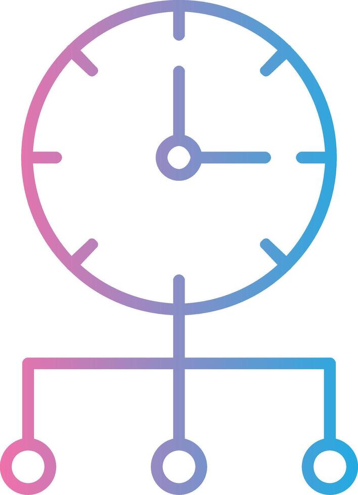 Time Optimization Line Gradient Icon Design vector